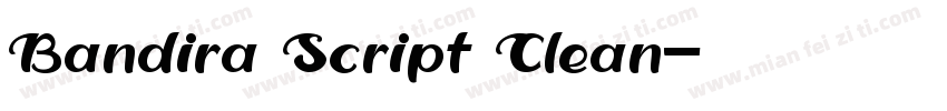 Bandira Script Clean字体转换